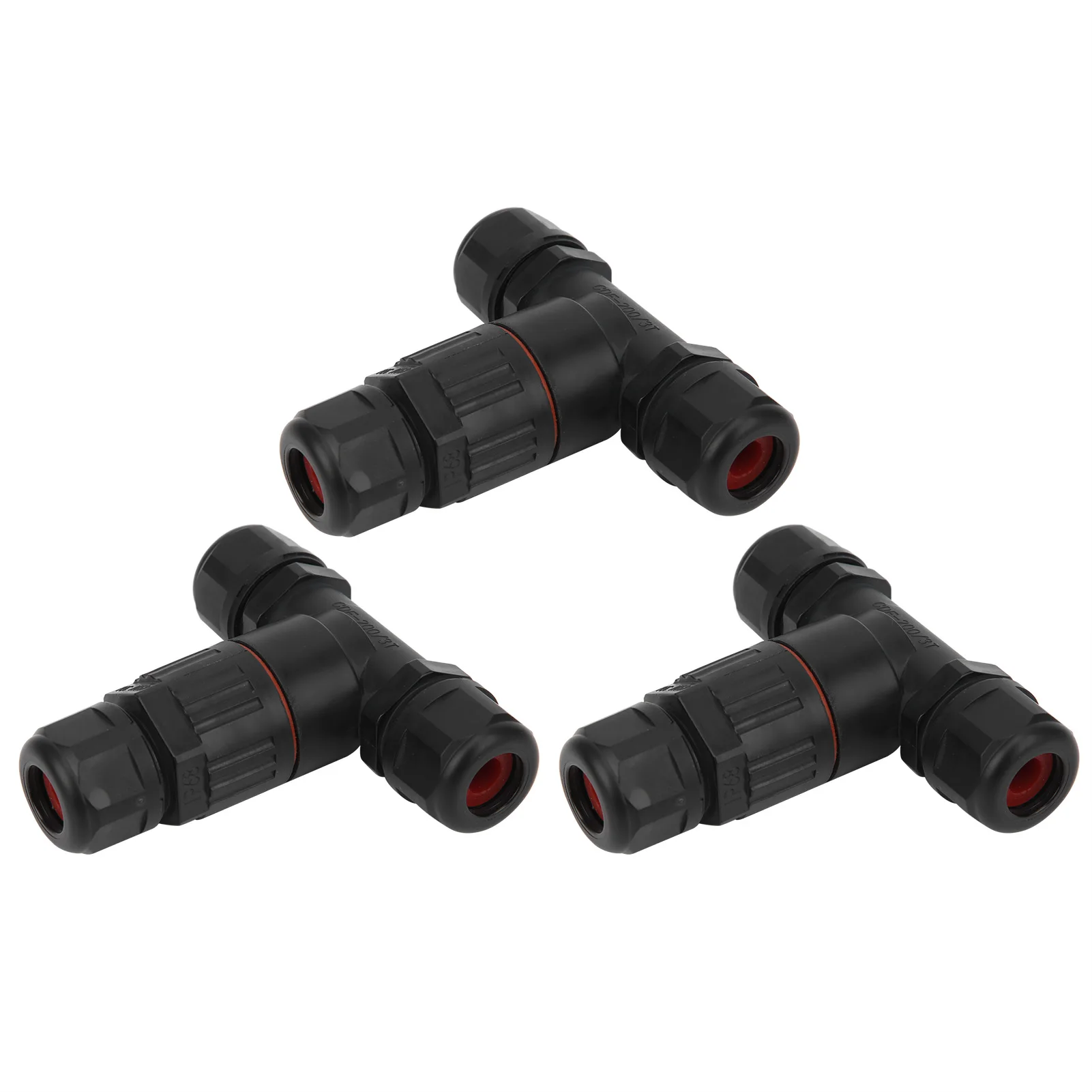 IP68 Waterproof Connector Electrical Cable 3 Way T Shape Outdoor Industrial Accessories Waterproof Connector