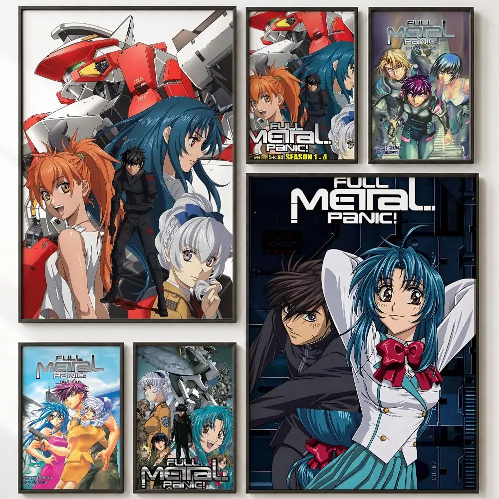 Full Metal Panic Anime Poster HD poster wall art self-stick no-residue for home cafe office great gift