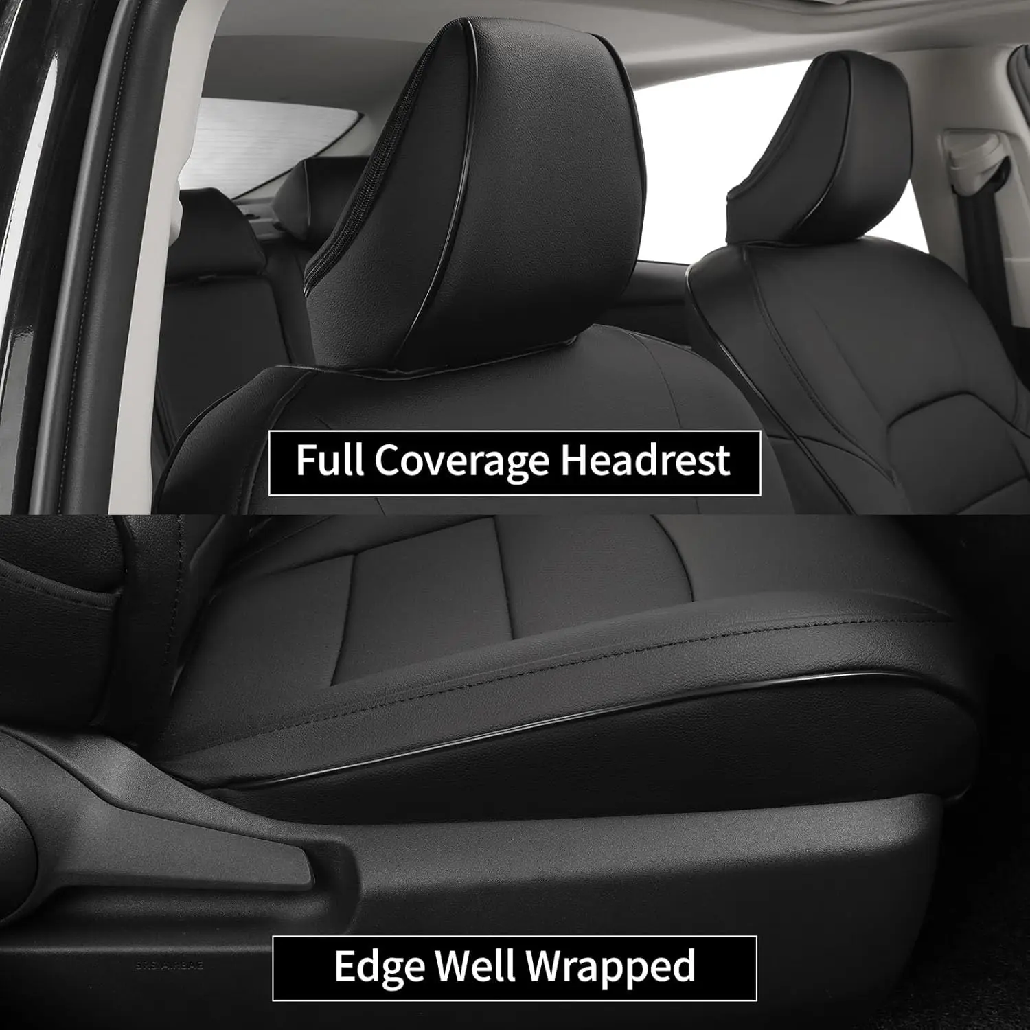 EKR Car Seat Covers Custom Fit for Toyota Camry 2012-2026 SE/LE/XLE/XSE Full Set Waterproof Leather Car Seat Cover