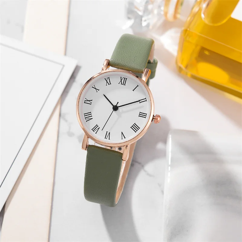 2pcs Set Watch For Women Luxury Leather Analog Ladies Quartz Wristwatch Fashion Bracelet Watches 2023 relogio feminino