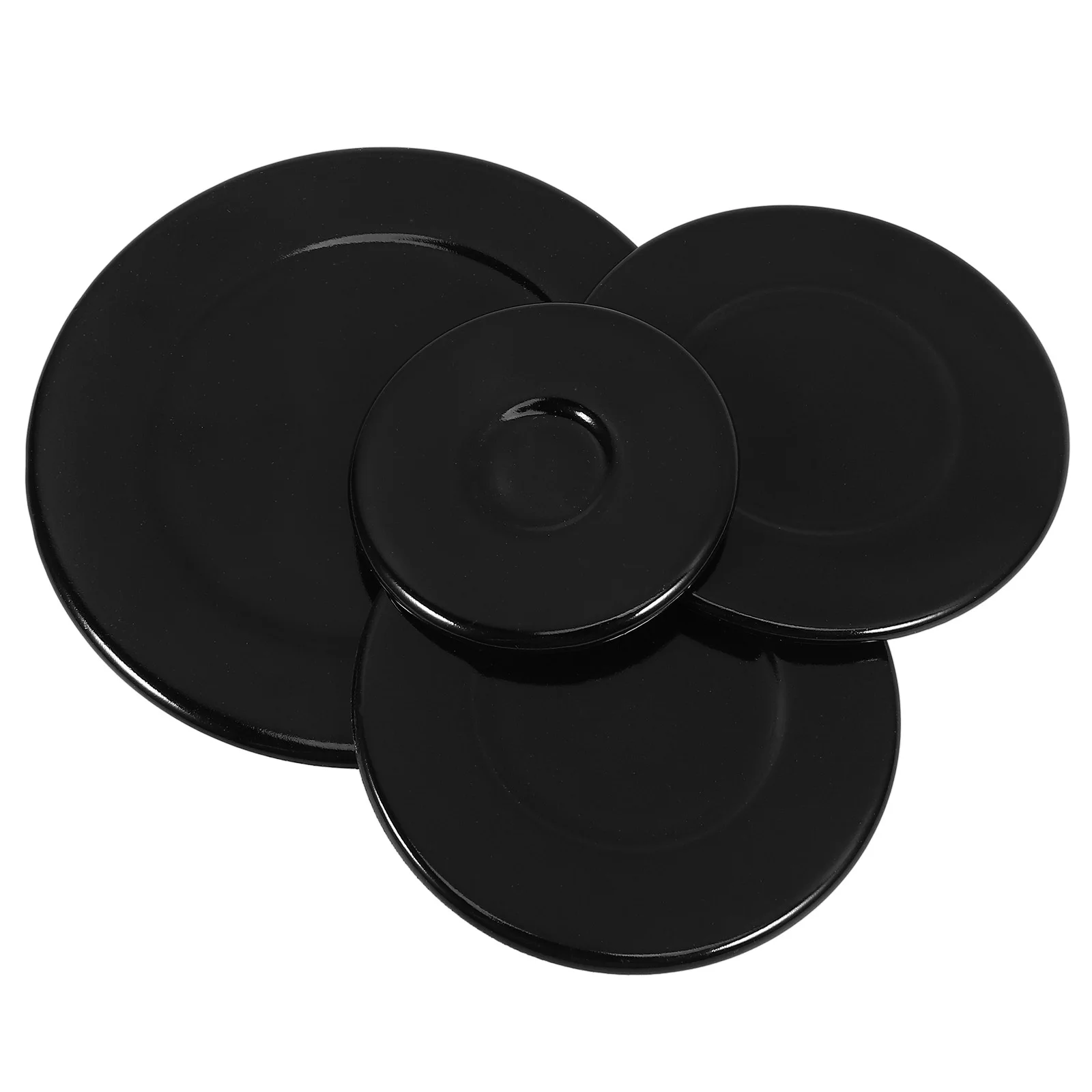 

4pcs Gas Burner Flame Cap Set Upgraded Replacement For Universal Stove Head Even Heating Multi-Use Kitchen Burner Parts Stove