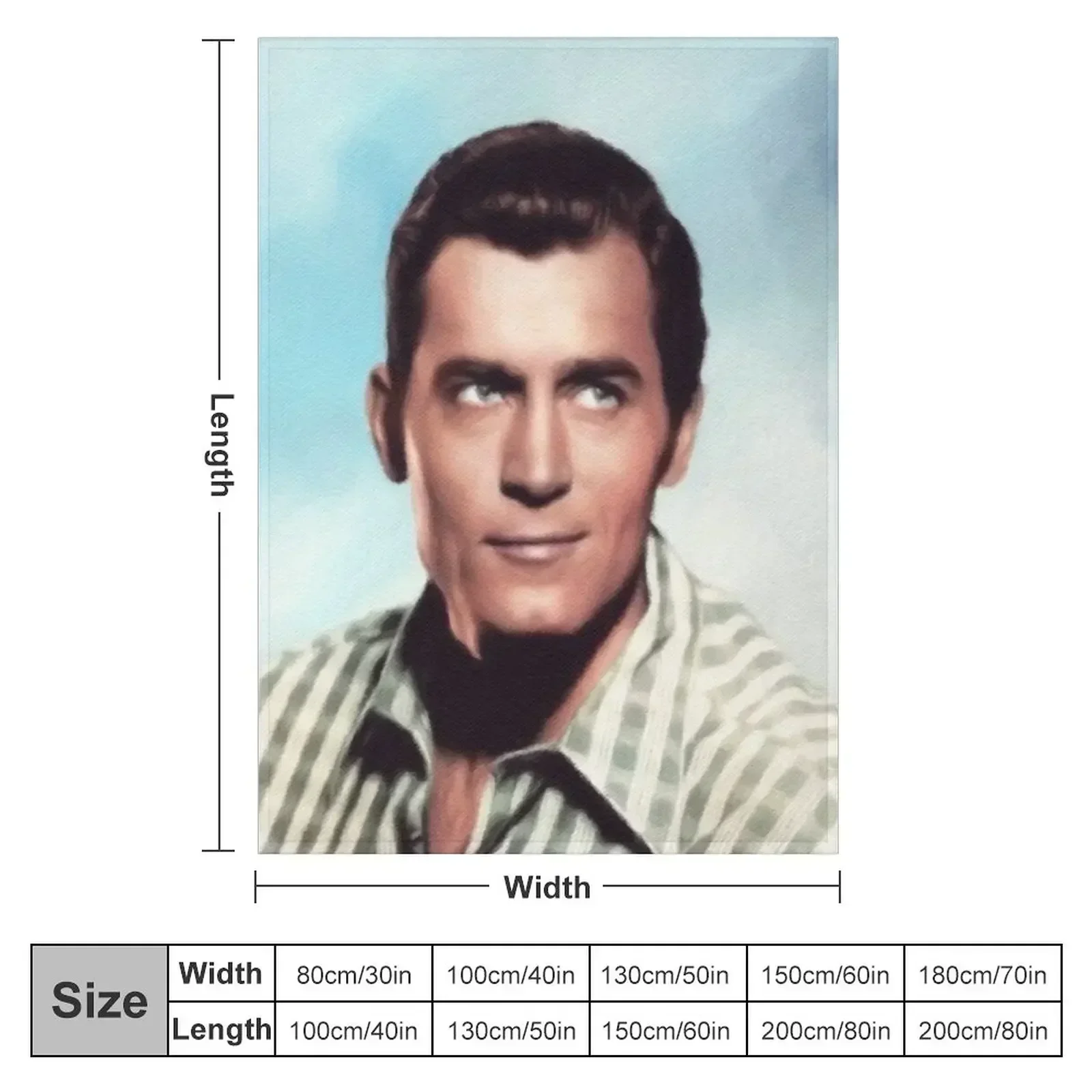 Clint Walker, Movie Star Throw Blanket valentine gift ideas Plush Flannel Bed Thins Sleeping Bag Blankets