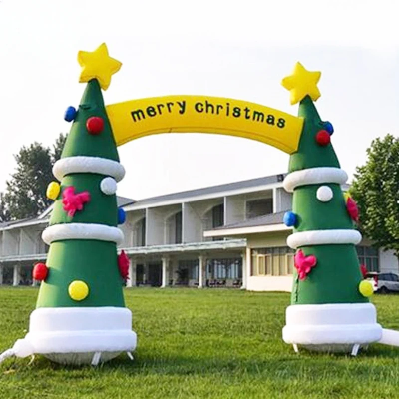 Inflatables Christmas Arches Decorations, Outdoor Santa Arches for Party, Custom Christmas Arches