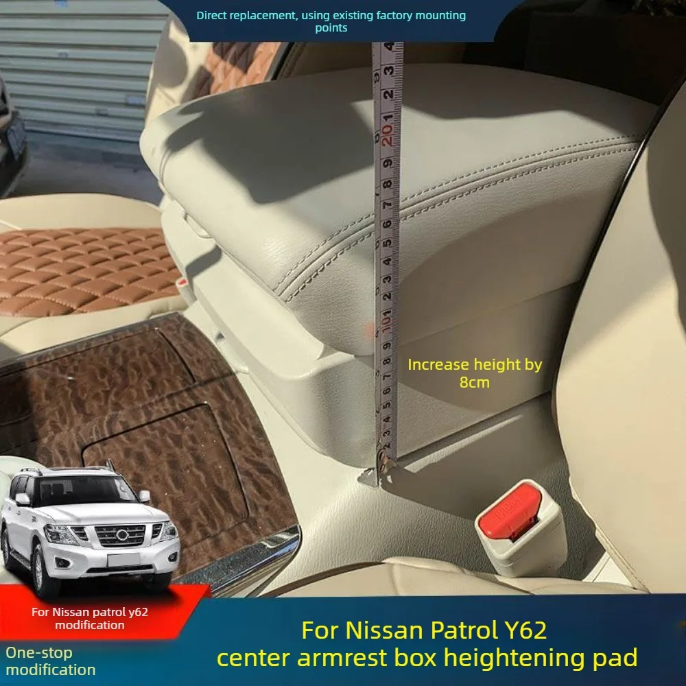 

For Nissan Patrol Y62 center armrest box height increase pad/armrest box height increase 8CM integrated unit