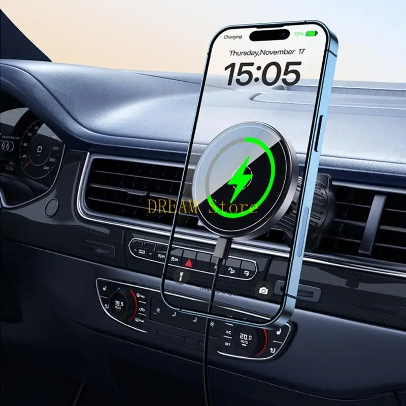 

17mm Ball Head Adapter for Wireless Charging Phone Holder 15W Output Car Dashboards Vent Installation best sale