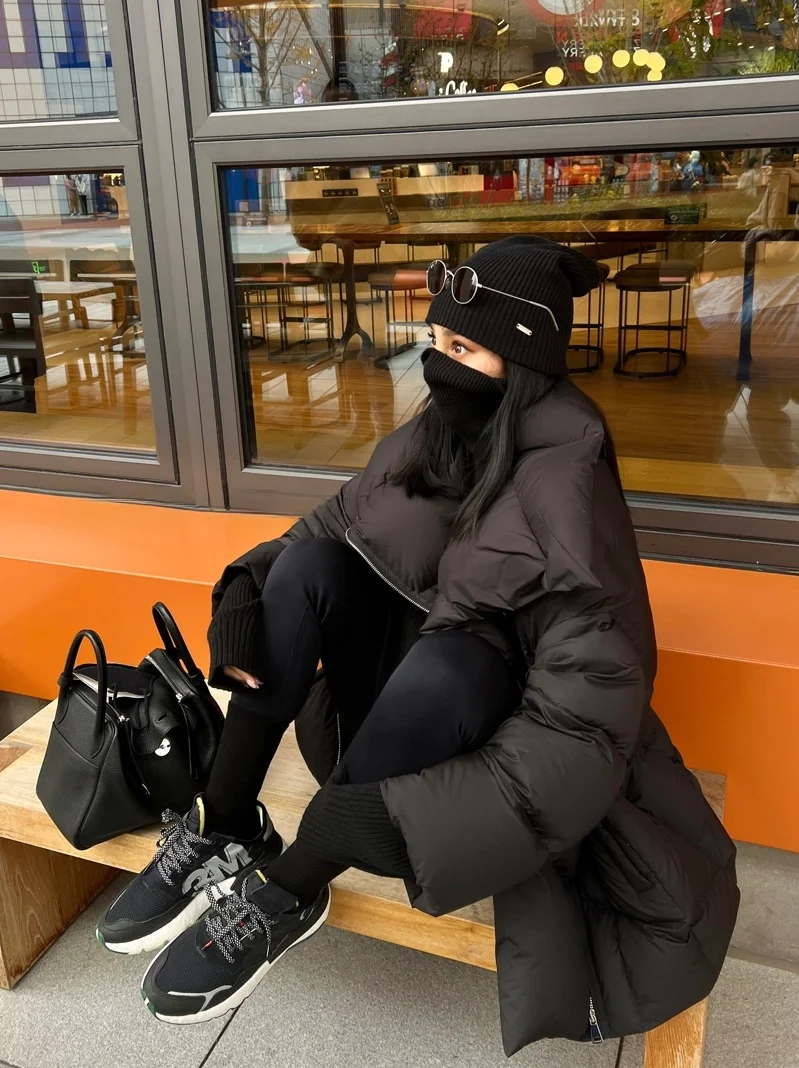 

Зимнее женское пальто Maruco Design с воротником, наполнителем из гусиного пуха, легкое, теплое, из ткани с эффектом памяти, на молнии, для повседневной носки