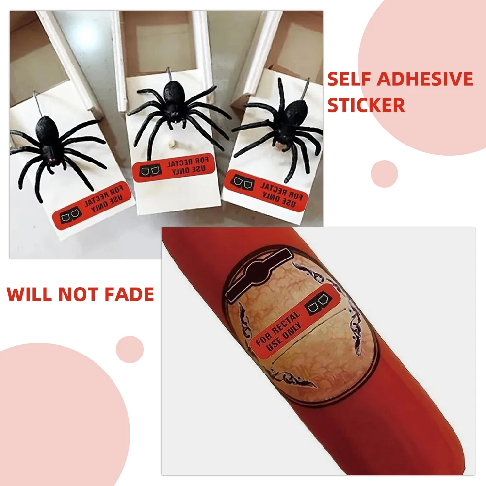 

Rectal Use Only Waterproof Stickers Funny Halloween Party Decoration Adhesive Decals For Water Bottles Computer Door