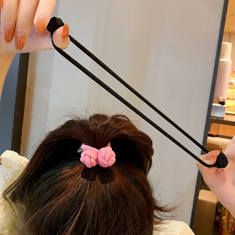 AISHG-Monocromático Elástico Trançado Rubber Band Scrunchies para Mulheres, fitas de rabo de cavalo, acessórios de cabelo para meninas