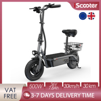 iScooter F2 Electric Scooter 500W 36V 7.8Ah EScooter 10Inch Pneumatic Tire 30KM/H Speed 30km Range Dual Drum Brakes E-Scooter