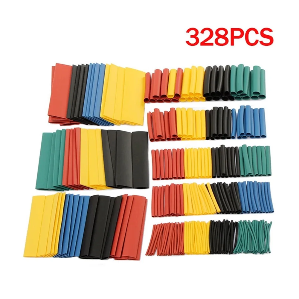 

328PCS Ratio Heat shrink Thermoresistant Tube Heat Shrink Wrapping Kit Electrical Connection Wire Cable repair Insulati