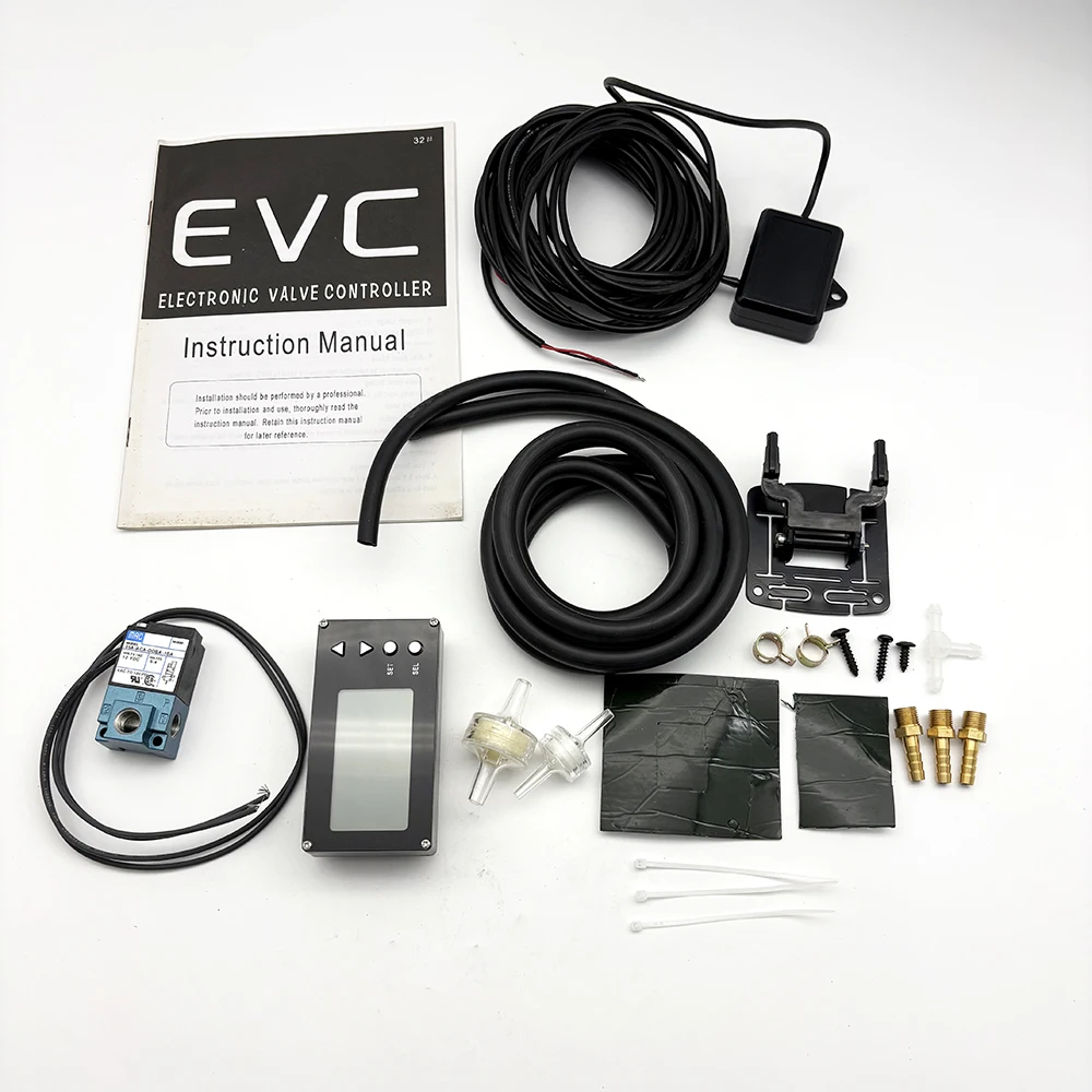 EVC Electronic Turbo Boost Controller LCD Digital Display and Electronic Valve Car Boost Gauge With Warning Function