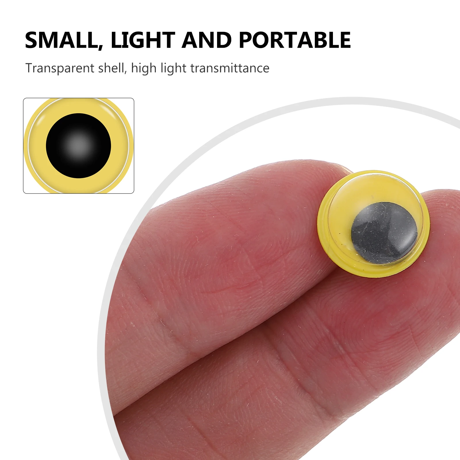 

200 Pcs Sticky Eyes Craft Self Adhesive Black Diy Crafts Decor Eyeballs for Puppet Eyelash Baby