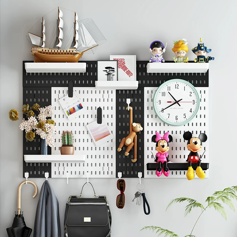 Drill-Free Pegboard & Accessories Kit – DIY Wall Organizer Ideal for Study Room & Behind-Door Space, Complete Set