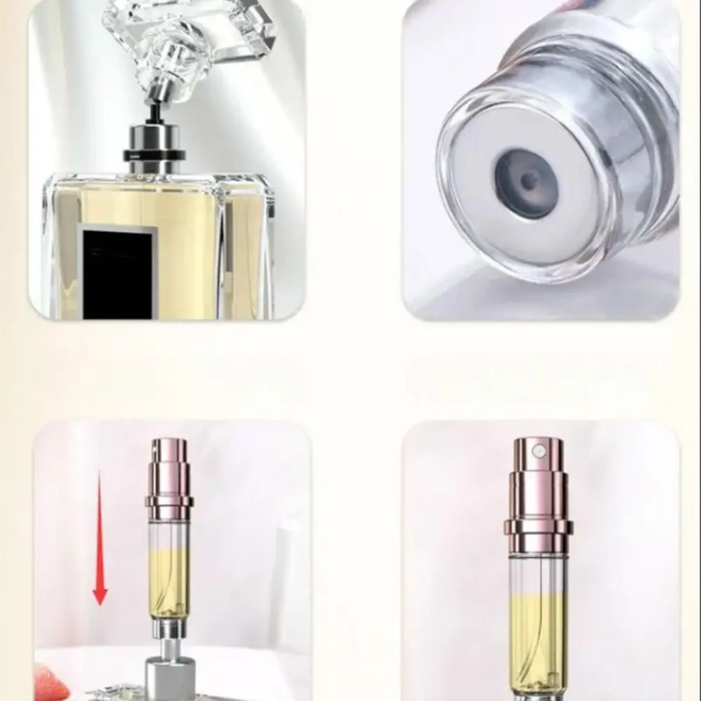 Garrafa de perfume de couro vazio recarregável recipiente cosmético 5ml enchimento inferior ultra-fino névoa fragrância recipiente para mulher