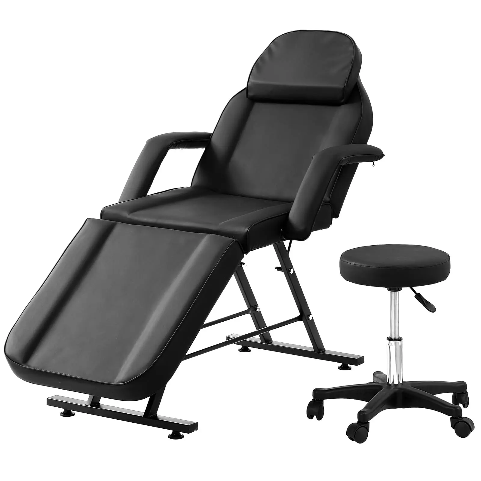 72-Inch 3-Section Massage Table & Facial Chair, Multipurpose Spa Bed for Salon, Tattoo & Beauty Use with Removable