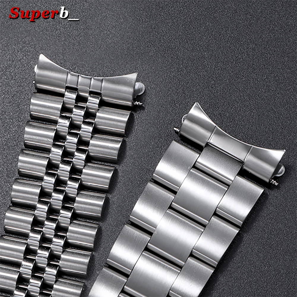 18/19/20/21/22mm Stainless Steel Strap Connectors for Seiko SKX007/009 for Oyster for Jubilee Curved End Link Watchband Adapter