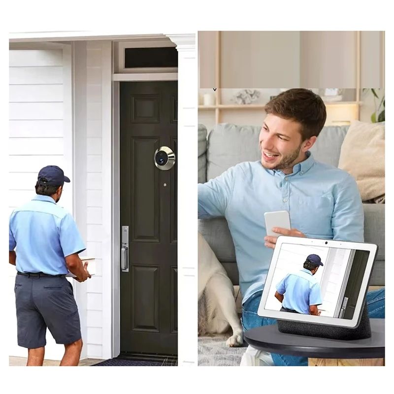 Smart Tuya 3MP 2.4G Wifi Door Camera Automatic Sensing Door Eye Camera Digital Door Viewer Wireless Doorbell Home