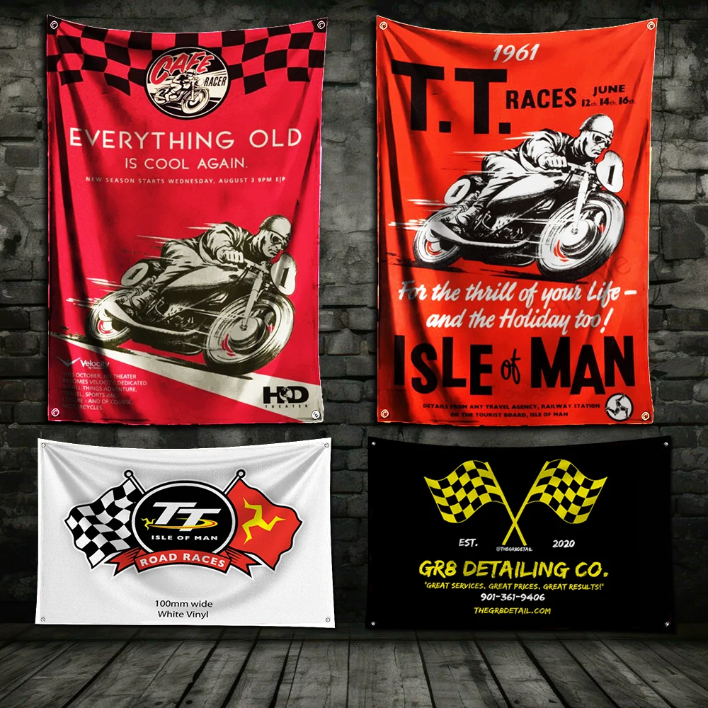 3x5 Ft Isle Of Man TT Flag Polyester Digital Printing Banner