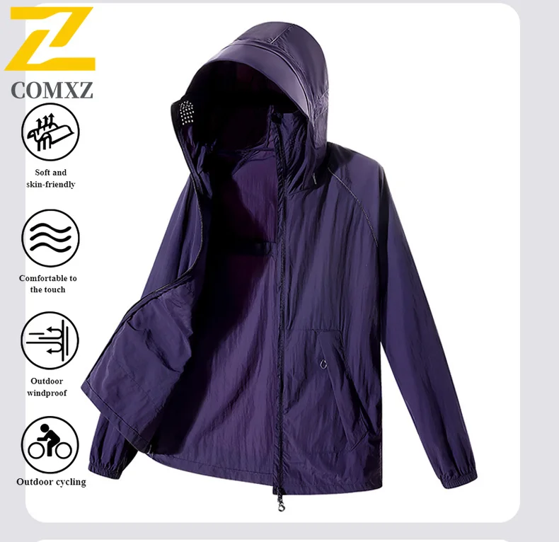 سترة صيفية للرجال خارجية بعامل حماية من الأشعة فوق البنفسجية 50 + سترة حماية من الأشعة فوق البنفسجية خفيفة الوزن للغاية من الحرير الجليدي سريعة الجفاف معطف صيد للمشي والاستخدام اليومي 2025 #2