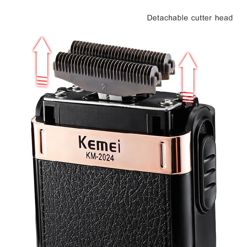 Kemei Electric Shaver for Men Twin Blade Waterproof Reciprocating Cordless Razor USB Rechargeable Shaving Machine Barber Trimmer