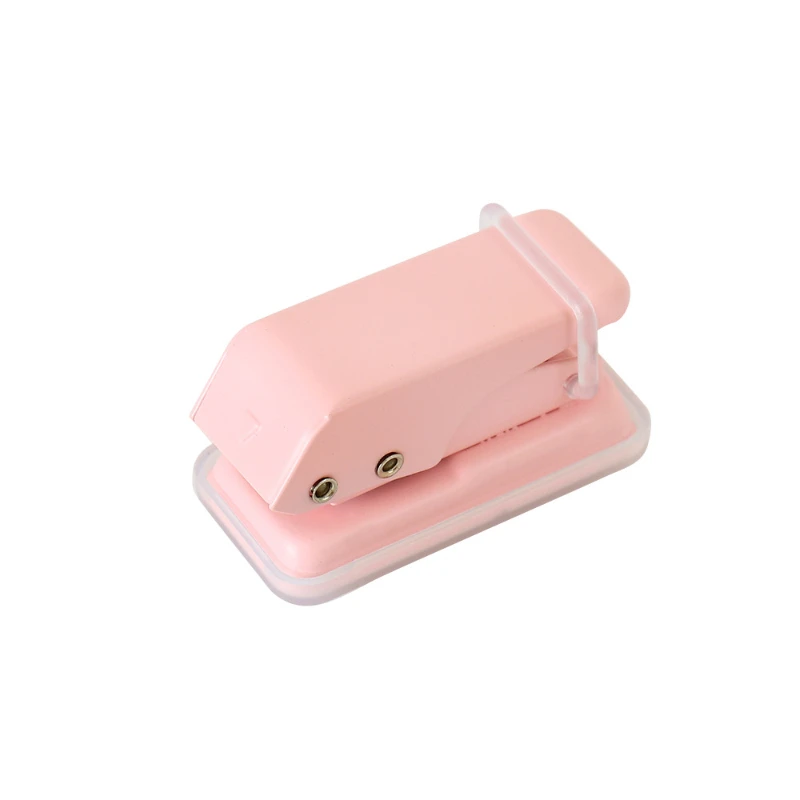 Metal Manual Mini Paper Puncher, Single Hole Punchers, Book Loose Leaf Paper Circles Cutter, Cute Student Stationery Hole Punch