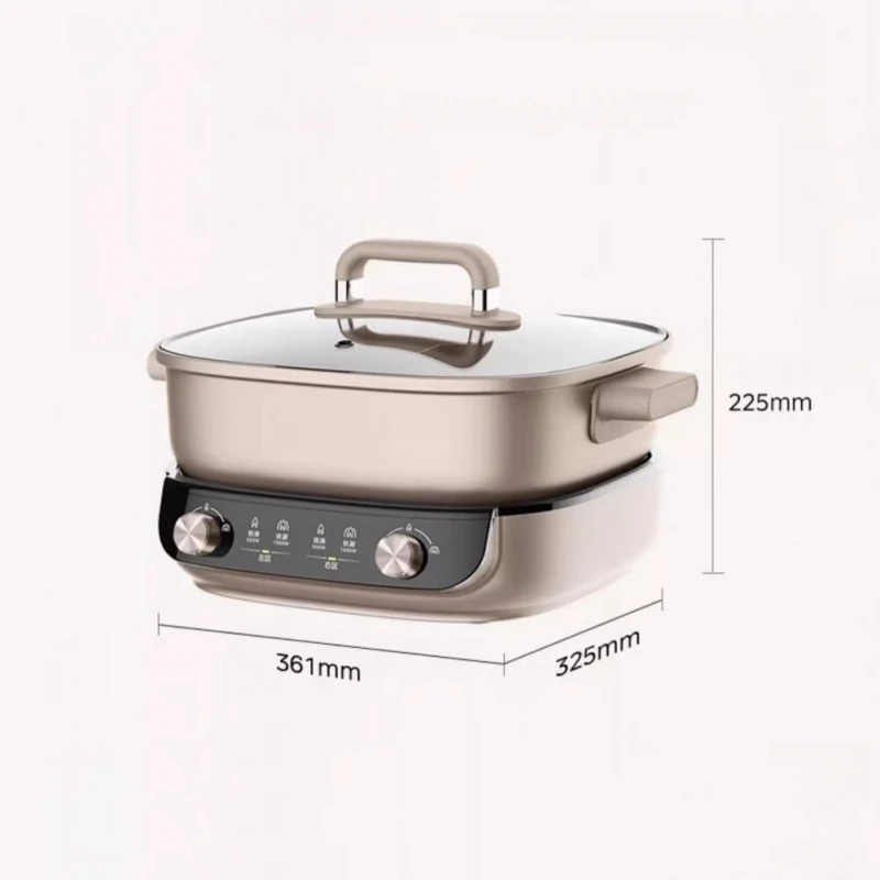 6.5L Multifunctional Pot 2000W Household Electric Hot Pot Non Stick Split Type Rice Cooker 220V Dual Flavor Electric Hot Pot