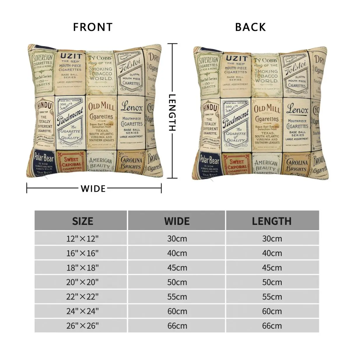 T206 Baseball Cards Collector Pillowcase Polyester Linen Velvet Creative Zip Decor Pillow Case Bed Cushion Cover