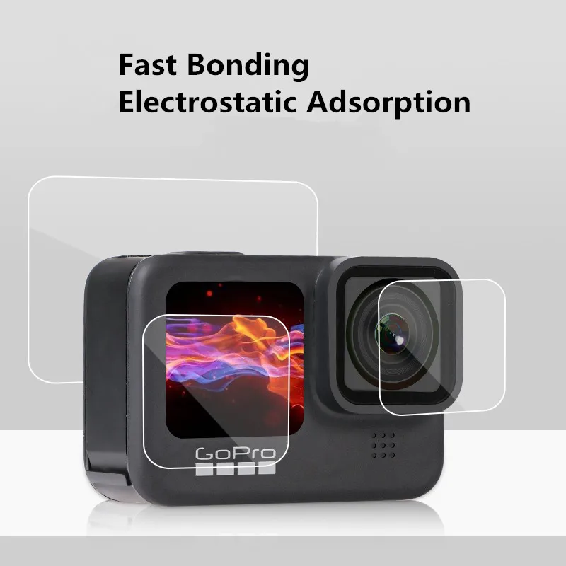 ل Gopro بطل 11 10 9 الأسود HD الزجاج المقسى حامي الشاشة عدسة فيلم واقية ل الذهاب برو 10 كاميرا الملحقات