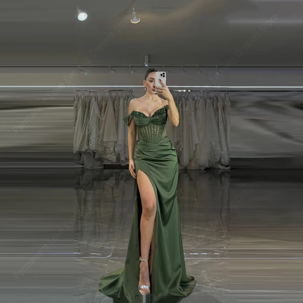 2025 Delicate Mermaid Women Evening Dresses Elegant Sweetheart Collar Modern Prom Gowns Sexy Sleeveless Party 웨딩스냅드레스 Customized