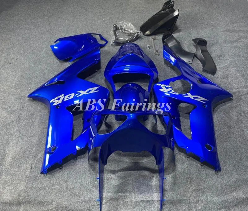 4Gifts New ABS Motorcycle Fairings Kit Fit For KAWASAKI ZX-6R 2003 2004 636 03 04 Bodywork Set Custom Blue Glossy