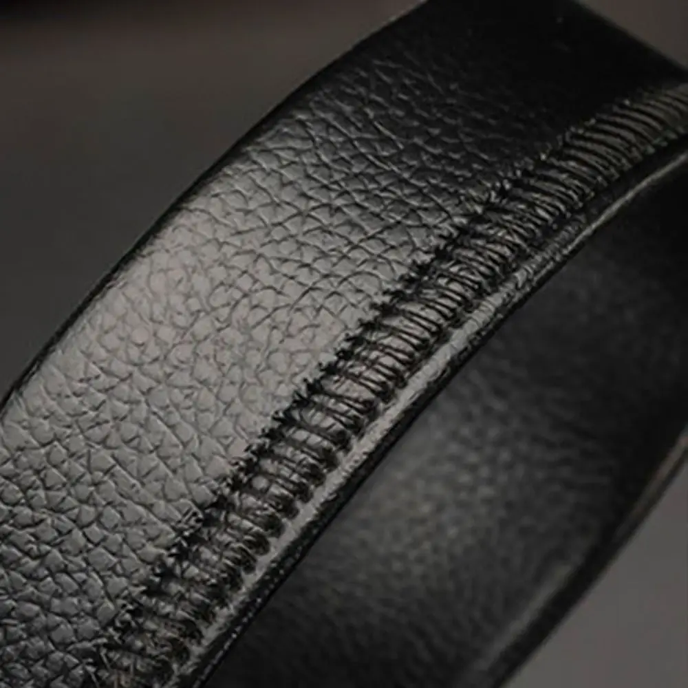 Men Luxury Design Automatic Buckle Belt Business Rhinestone Decoration Rotatable Buckle Waistband 