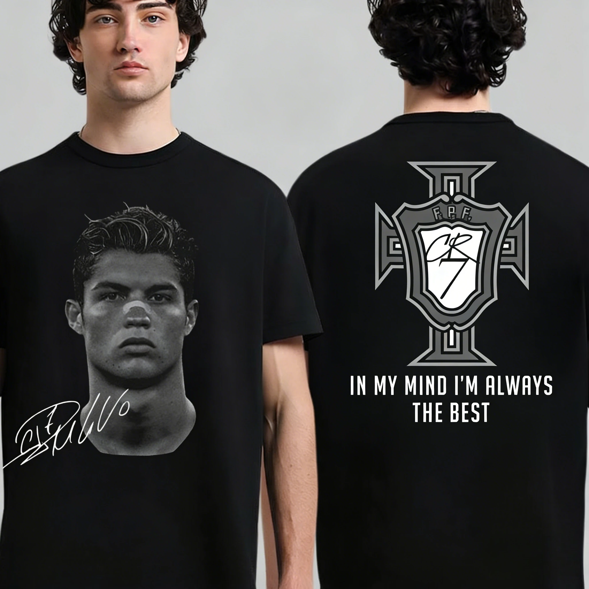 2026 Summer Cristiano Ronaldo Neymar Football Casual T-shirt Men's and Women's Luxury Brand Top