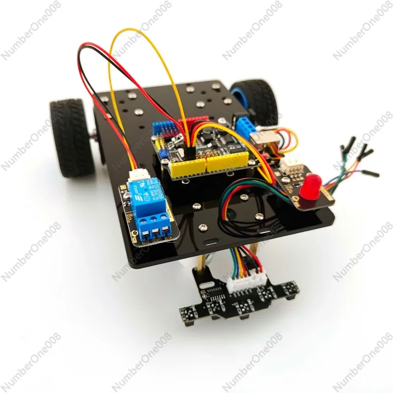 For Arduino Smart Car Kit with Module Welding-Free Tracking Belt Lithium Battery