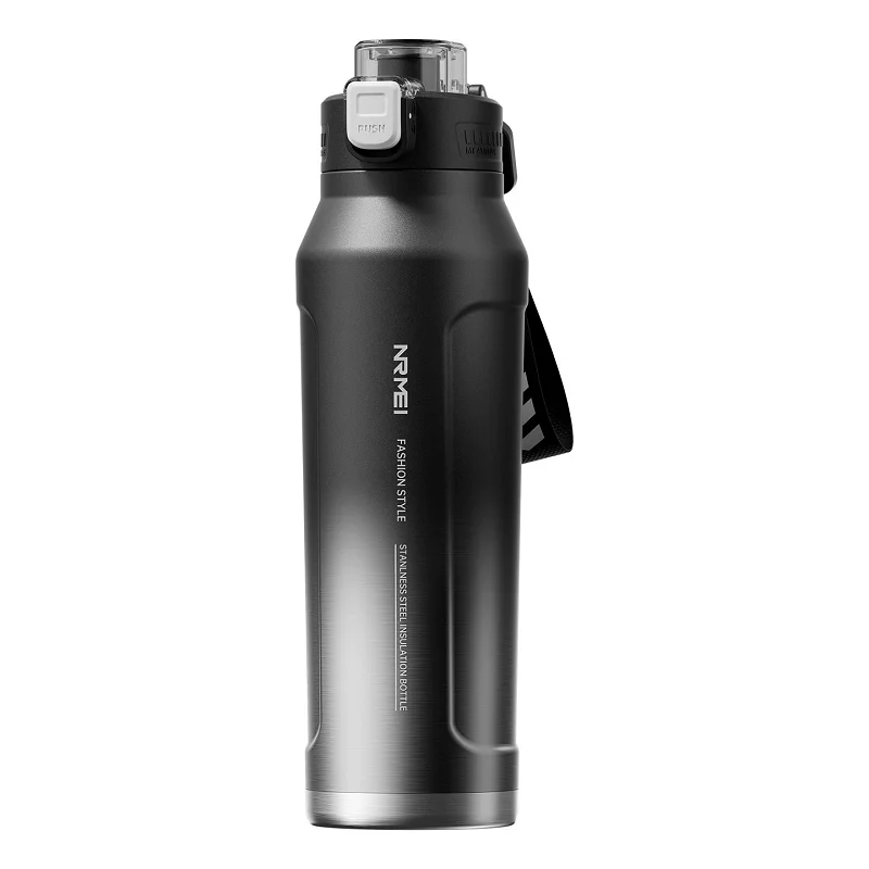 Stainless Steel Sports Water Bottle Thermal Tumble Jumping Large Capacity Cup Fitness Riding Vacuum Flask for Outdoor Activities