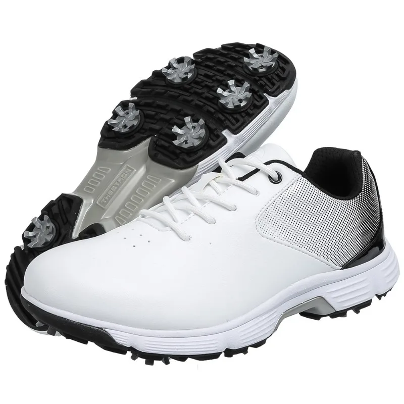 Waterproof and Non-slip Golf Shoes Comfortable and Lightweight Sports Shoes Men's Outdoor Lawn Large Size Golf Training Shoe