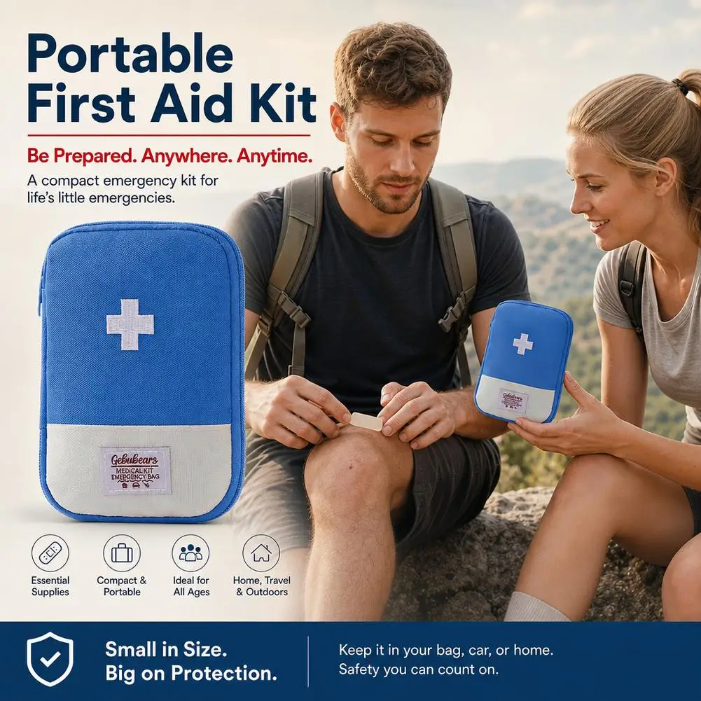 Travel Medicine Bag Pill Storage Pouch Outdoor Essentials Emergency Survival Bag Mini First-aid Kit Portable Home Storage Bag
