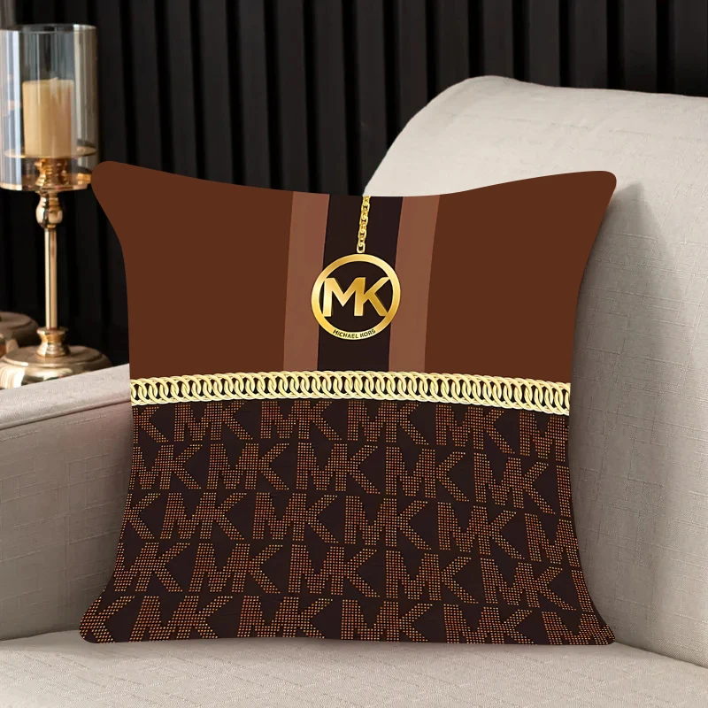 Square pillow bedroom sofa leisure comfortable two-sided pillow living room M-Michael-Kors pillowcase Fashion brand Home Decor