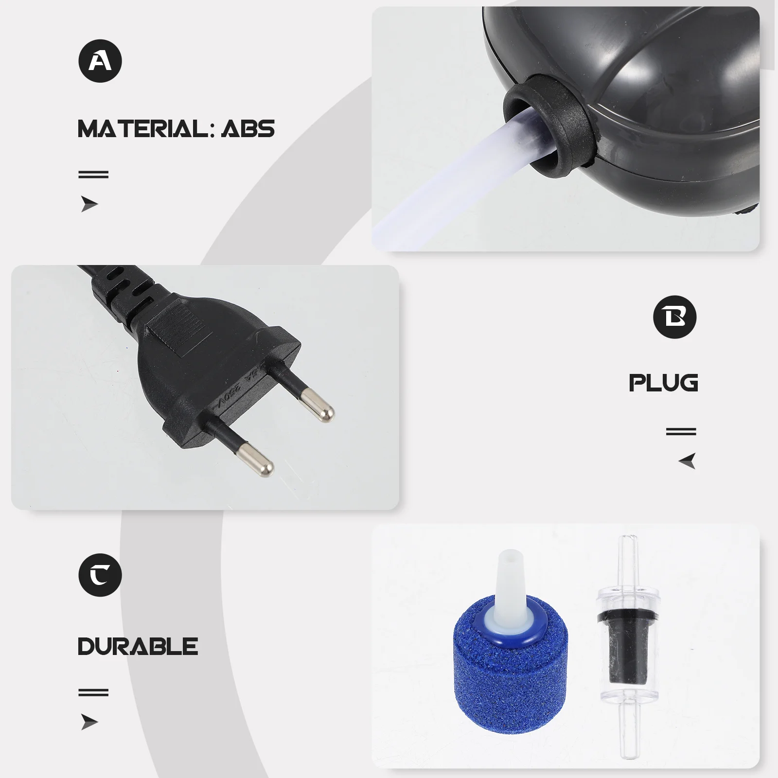 

1Set Fish Tank Oxygen Aerator Pump Mini Aquarium Air Pump Premium Material Suitable for Aquarium Oxygenation and Fish Tank Use