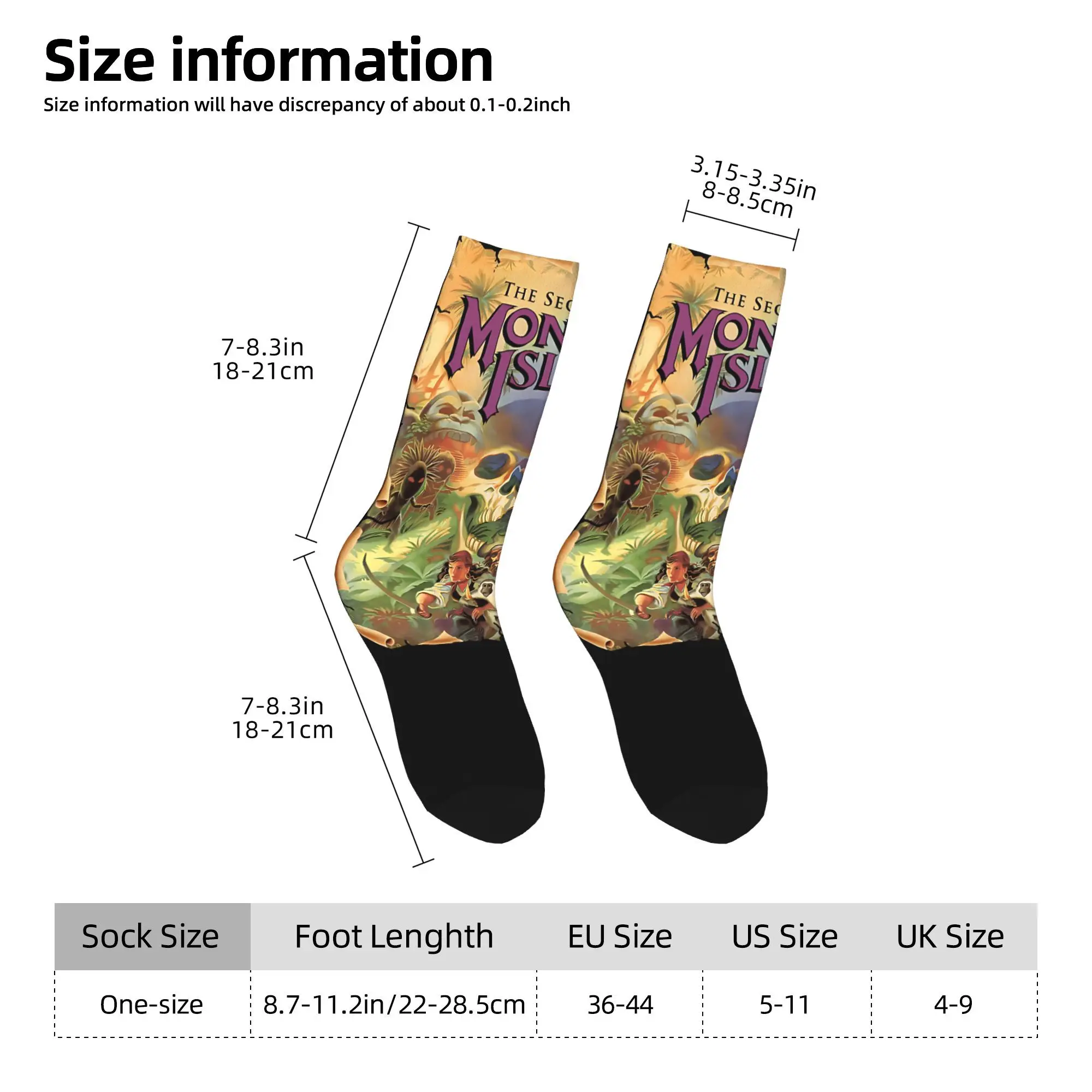 The Secret of Monkey Island 2 Crew Socks for Women Men All Season Pixel Games Cozy Middle Tube Socks Non-slip view 5