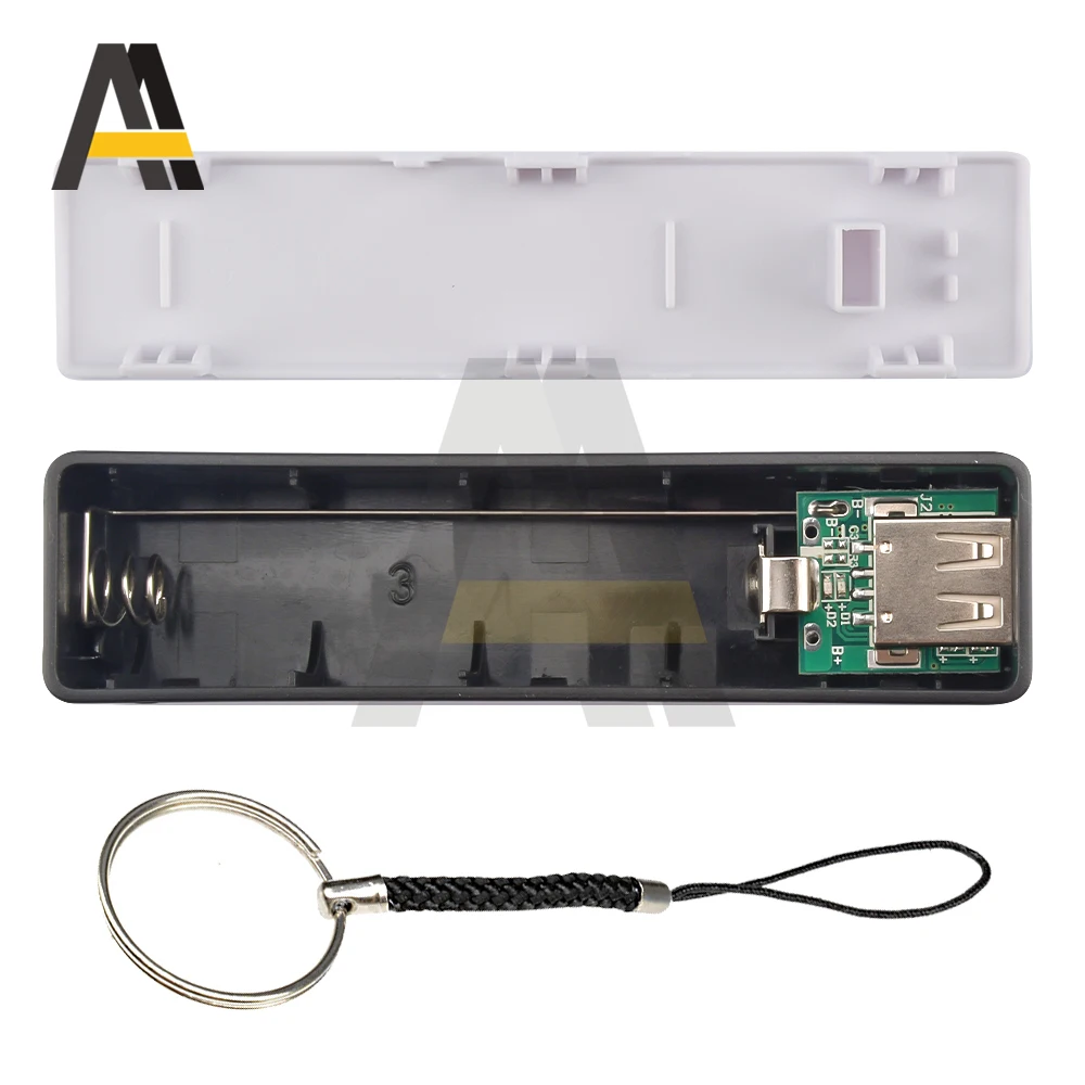 1*18650 배터리 홀더 휴대용 보조 배터리 케이스 (배터리 미포함) 5V 5W USB 출력 보조 배터리 충전기 쉘 배터리 보관함