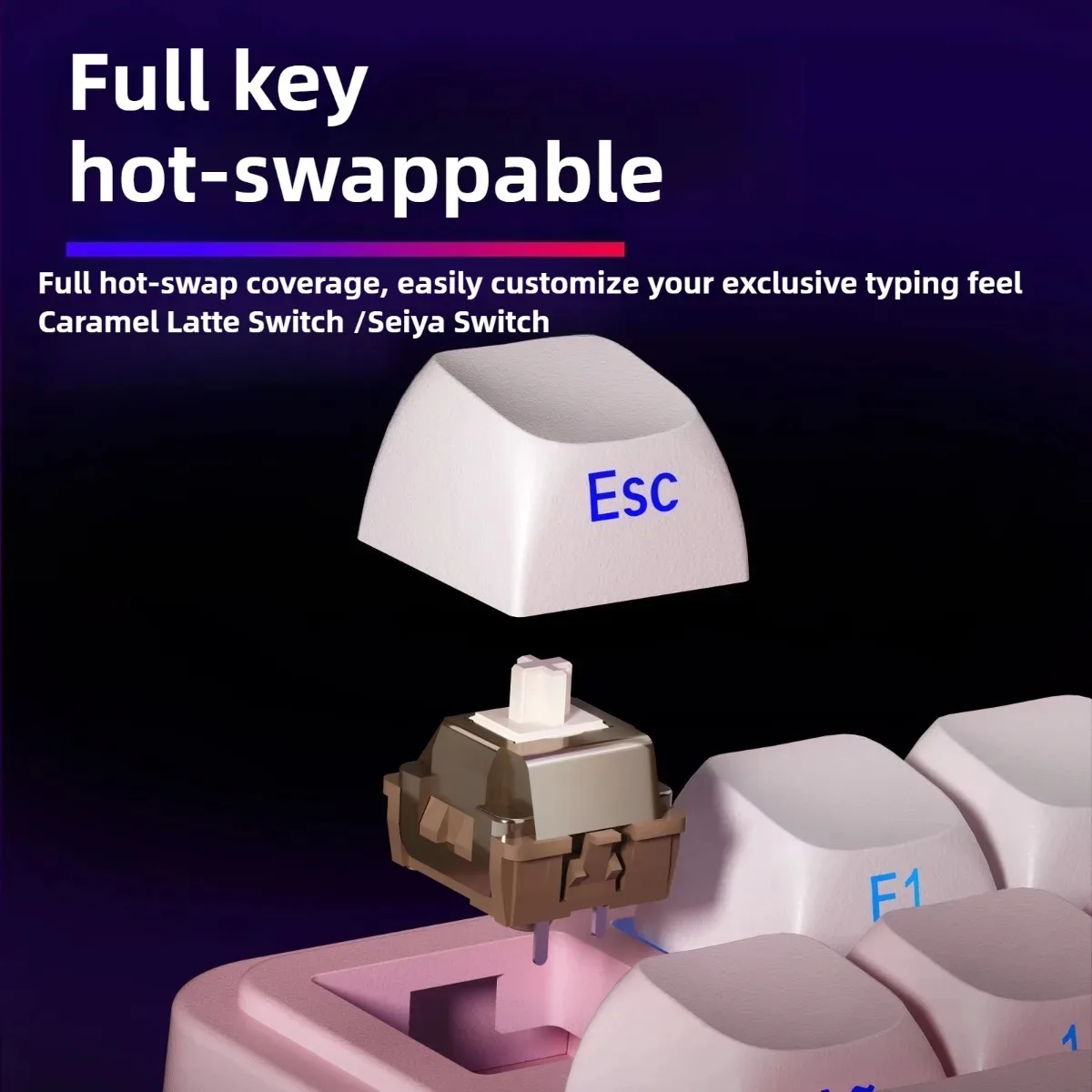 Игровая клавиатура AULA F75/S75Pro 2,4G, беспроводная/Bluetooth/проводная RGB, индивидуальная раскладка 75% OEM-профильная прокладка, структура клавиатуры