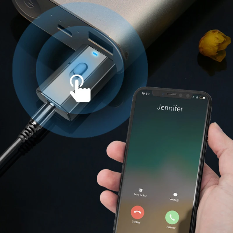 5.0 Bluetooth Adapter USB Wireless Bluetooth Transmitter Receiver Music Audio for PC TV Car Hands-free 3.5mm AUX Adapter