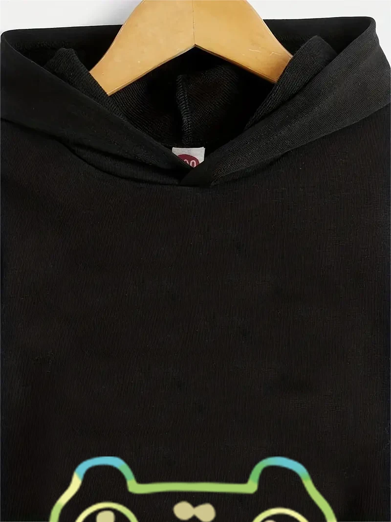 Set con cappuccio stampato "Game On" per ragazzi, set con cappuccio e pantaloni, abbigliamento casual primaverile per bambini, come regalo