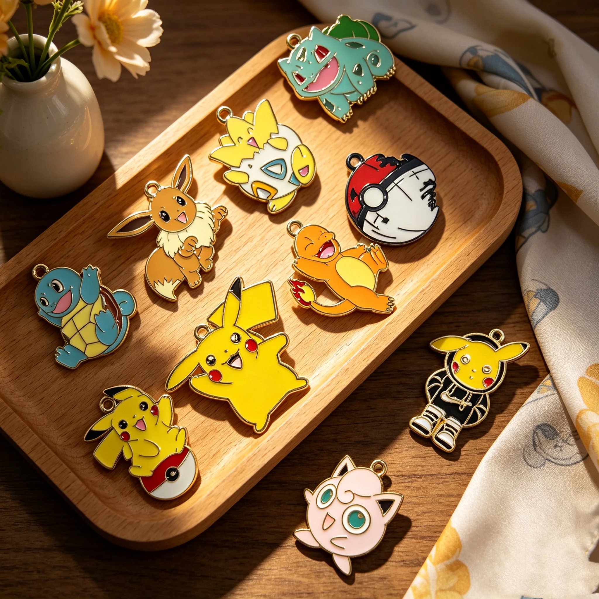 10pcs  Cartoon Charms Enamel Alloy Metal Jewelry Accessories Kit for Necklace Earrings Keychains DIY