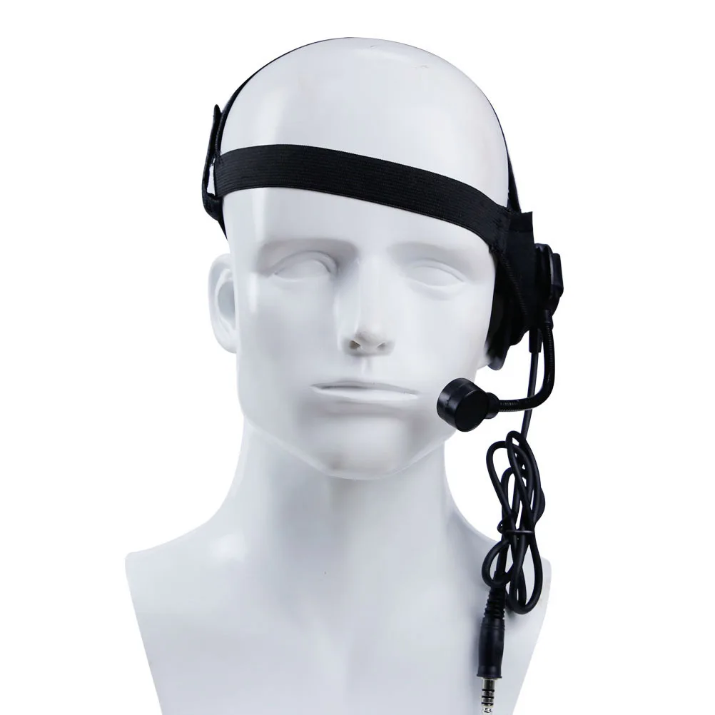 Tactical Round Headset Adjustable Size Black Noise Cancelling Ear Muff Protective Headphone for Shooting Hunting Construction