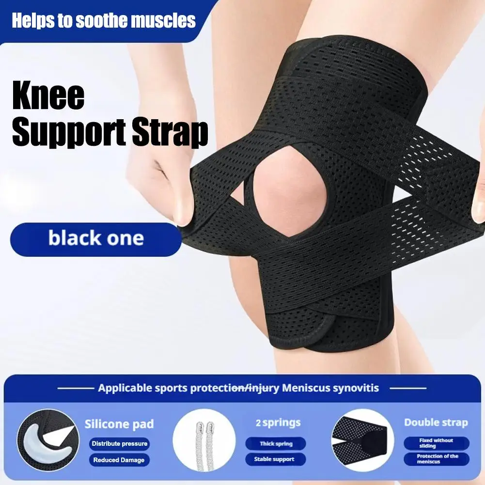 Knieschützer, Kniebandage, Stützwickel, Arthritis, Verletzungen, Erholung, atmungsaktive Kniestütze, Knieschoner mit seitlichen Stabilisatoren – Detail 4
