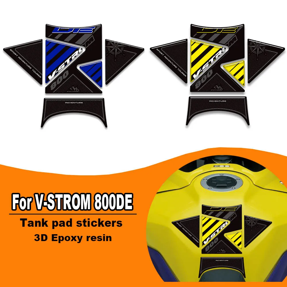 

For Suzuki V-STROM V STROM 800 DE 800DE Adventure 2023- 2025 NEW 3D resin Motorcycle Tank pad stickers protection decals kit