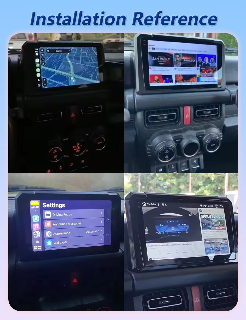 Android 16 Auto Car Radio For Suzuki Jimny JB64 2018 2019 2020 Carplay Video Multimedia Player 5G Wifi 2din GPS Navigation BT 2K