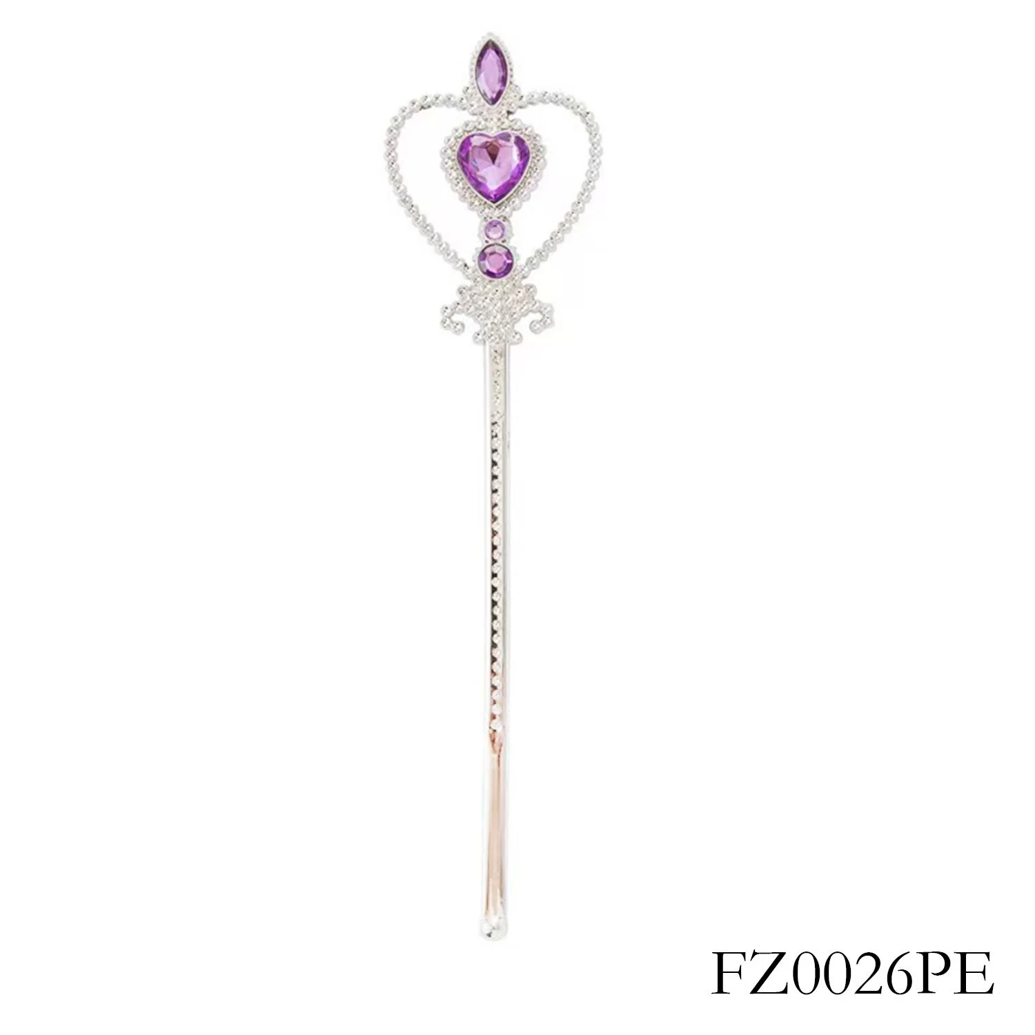 PESENAR Lavender Snowflake Princess Magic Wand with Sparkling Rhinestones - Enchanting Party Accessory