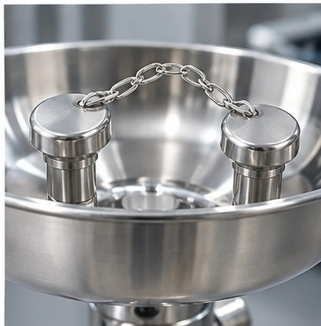 Stainless Steel Eye Wash Unit Protector Dust Cover Protective Eye Washing Equipment Cap for Station Maintenance and Cleaning